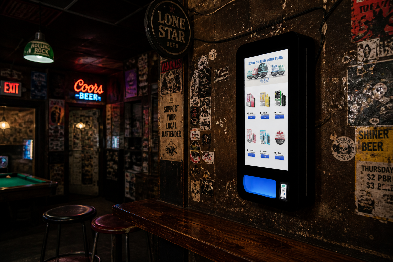 Machine in bar